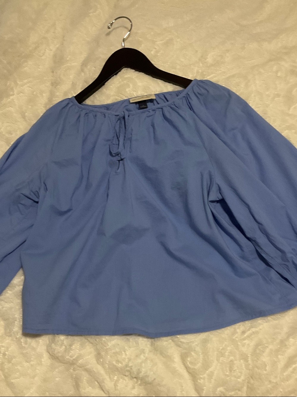 Women’s Blue Peasant Blouse - Brand Unknown